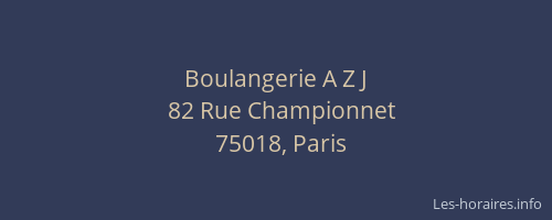 Boulangerie A Z J