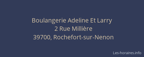 Boulangerie Adeline Et Larry