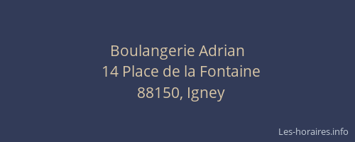 Boulangerie Adrian