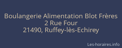 Boulangerie Alimentation Blot Frères