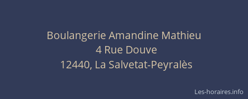 Boulangerie Amandine Mathieu