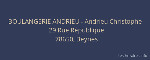 BOULANGERIE ANDRIEU - Andrieu Christophe