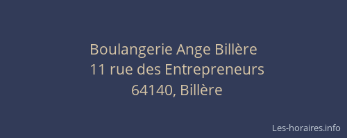 Boulangerie Ange Bill&egrave;re