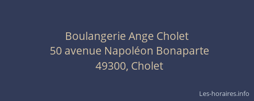 Boulangerie Ange Cholet