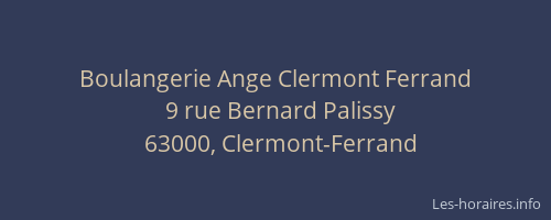 Boulangerie Ange Clermont Ferrand
