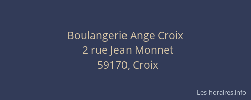 Boulangerie Ange Croix