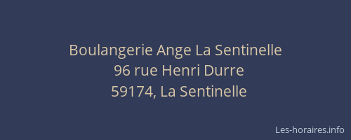 Boulangerie Ange La Sentinelle