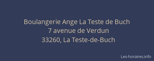 Boulangerie Ange La Teste de Buch