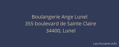 Boulangerie Ange Lunel