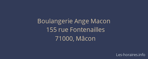 Boulangerie Ange Macon