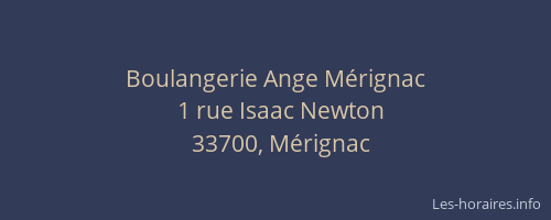 Boulangerie Ange Mérignac