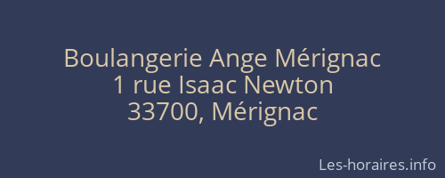 Boulangerie Ange Mérignac