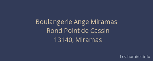 Boulangerie Ange Miramas