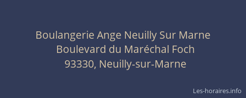Boulangerie Ange Neuilly Sur Marne