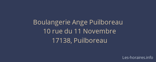 Boulangerie Ange Puilboreau
