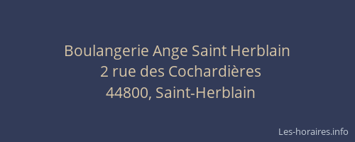 Boulangerie Ange Saint Herblain
