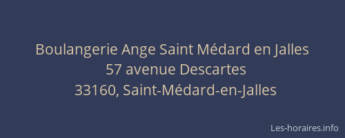 Boulangerie Ange Saint Médard en Jalles