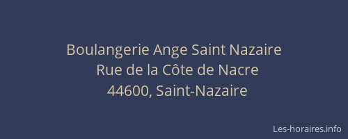Boulangerie Ange Saint Nazaire