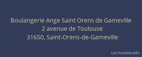 Boulangerie Ange Saint Orens de Gameville