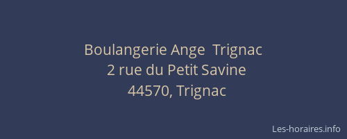Boulangerie Ange  Trignac