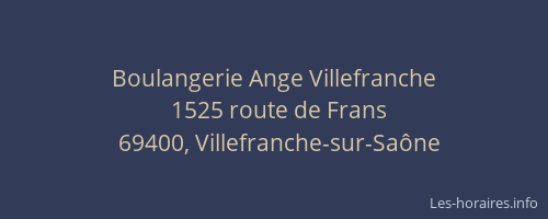 Boulangerie Ange Villefranche
