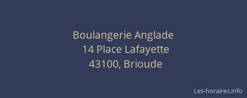 Boulangerie Anglade