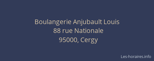 Boulangerie Anjubault Louis