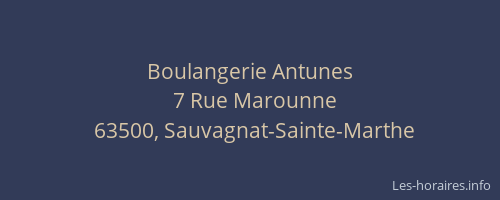 Boulangerie Antunes
