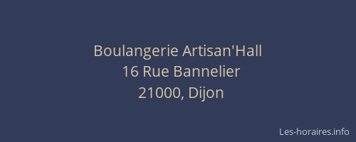Boulangerie Artisan'Hall