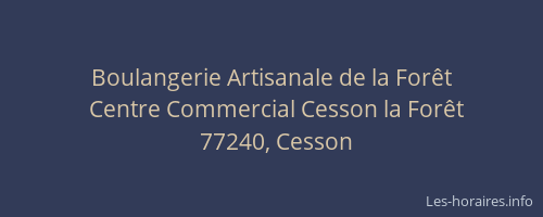 Boulangerie Artisanale de la Forêt