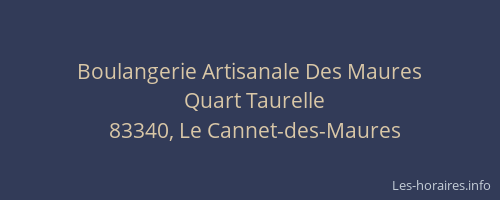 Boulangerie Artisanale Des Maures