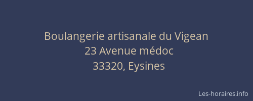 Boulangerie artisanale du Vigean