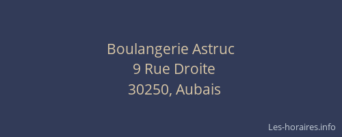 Boulangerie Astruc