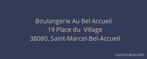 Boulangerie Au Bel Accueil
