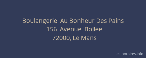 Boulangerie  Au Bonheur Des Pains