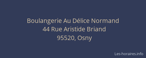 Boulangerie Au Délice Normand