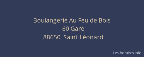 Boulangerie Au Feu de Bois