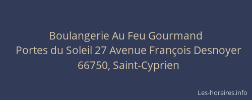 Boulangerie Au Feu Gourmand