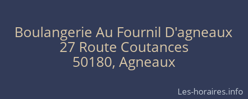 Boulangerie Au Fournil D'agneaux