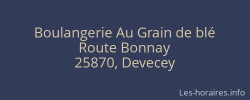 Boulangerie Au Grain de blé
