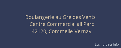 Boulangerie au Gré des Vents