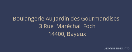 Boulangerie Au Jardin des Gourmandises