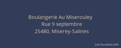 Boulangerie Au Miserouley