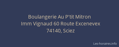 Boulangerie Au P'tit Mitron