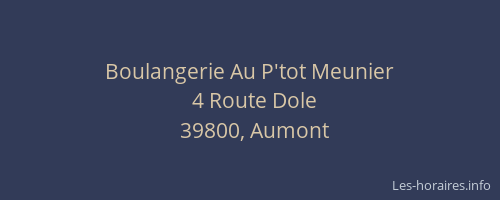 Boulangerie Au P'tot Meunier