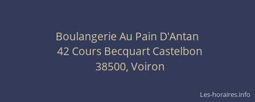 Boulangerie Au Pain D'Antan