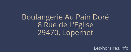 Boulangerie Au Pain Doré