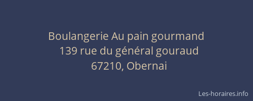 Boulangerie Au pain gourmand