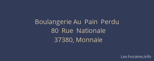 Boulangerie Au  Pain  Perdu