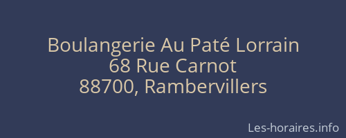 Boulangerie Au Paté Lorrain